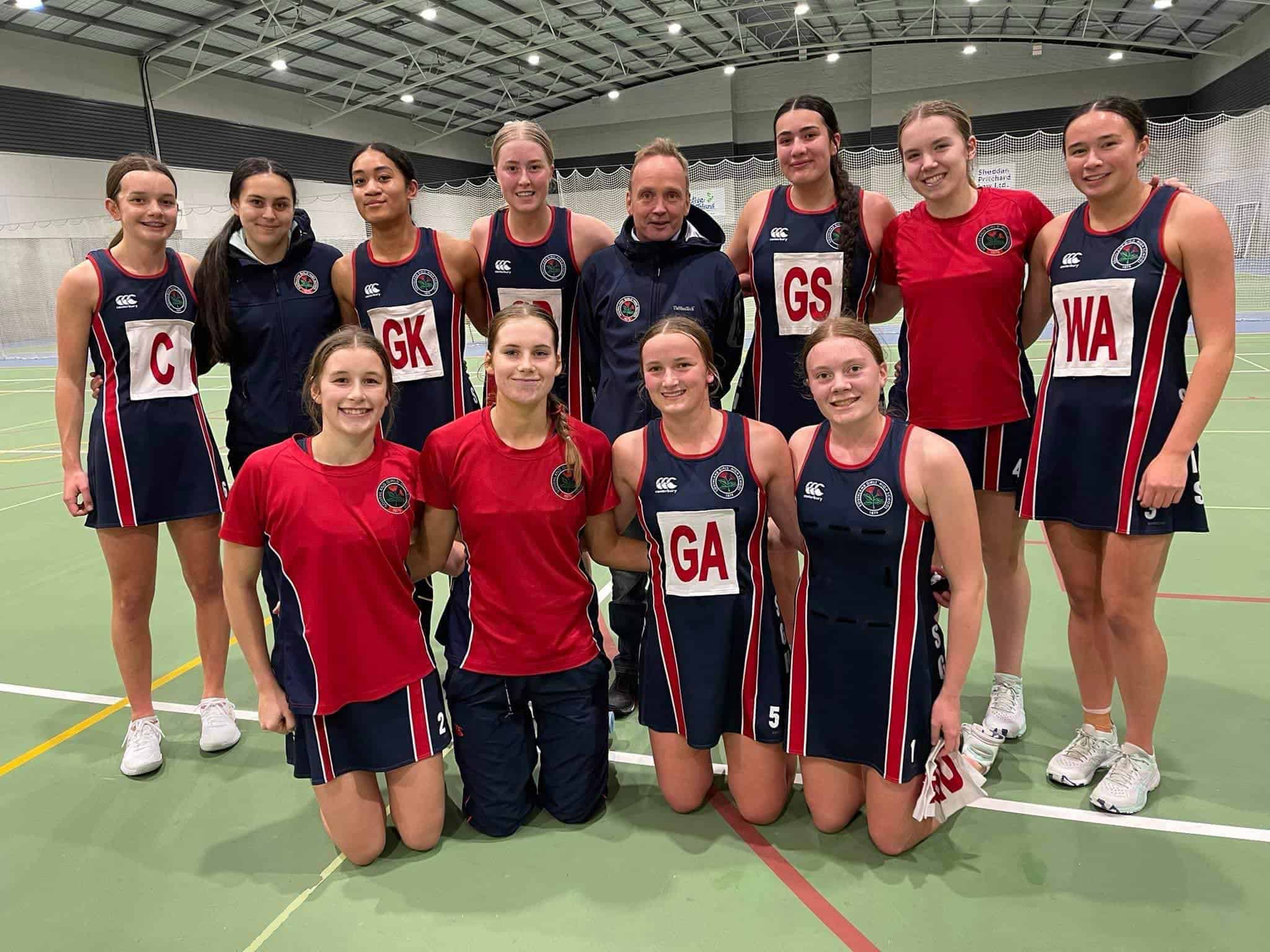 Senior A Netball team - win over St Mary's - Southland Girls' High School